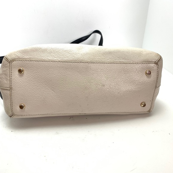 KATE SPADE Ivory Black Leather Handbag Purse Tote - Picture 3 of 16